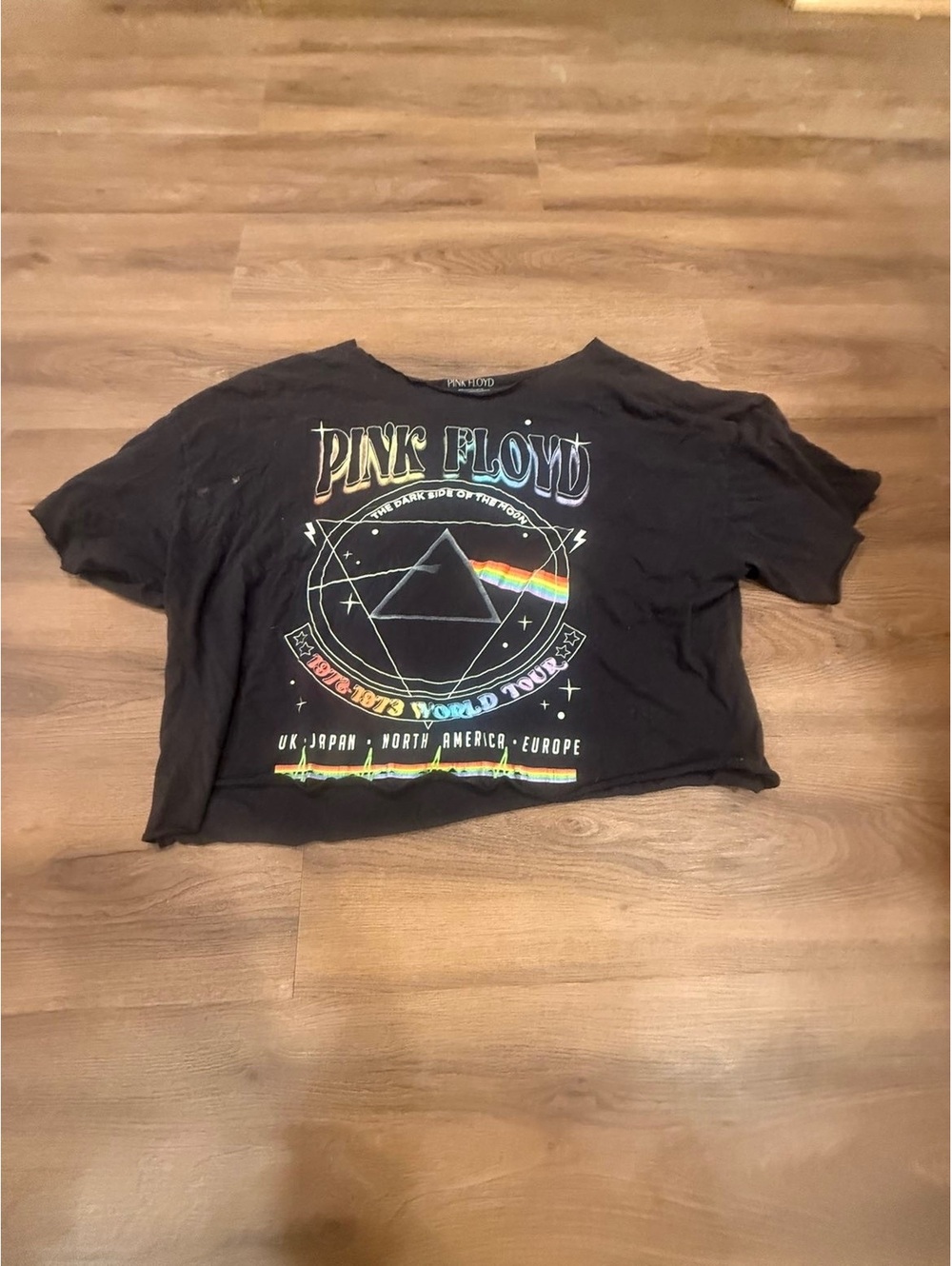 Pink Floyd The Dark Side of the Moon 1972 1973 World Tour Black T Shirt